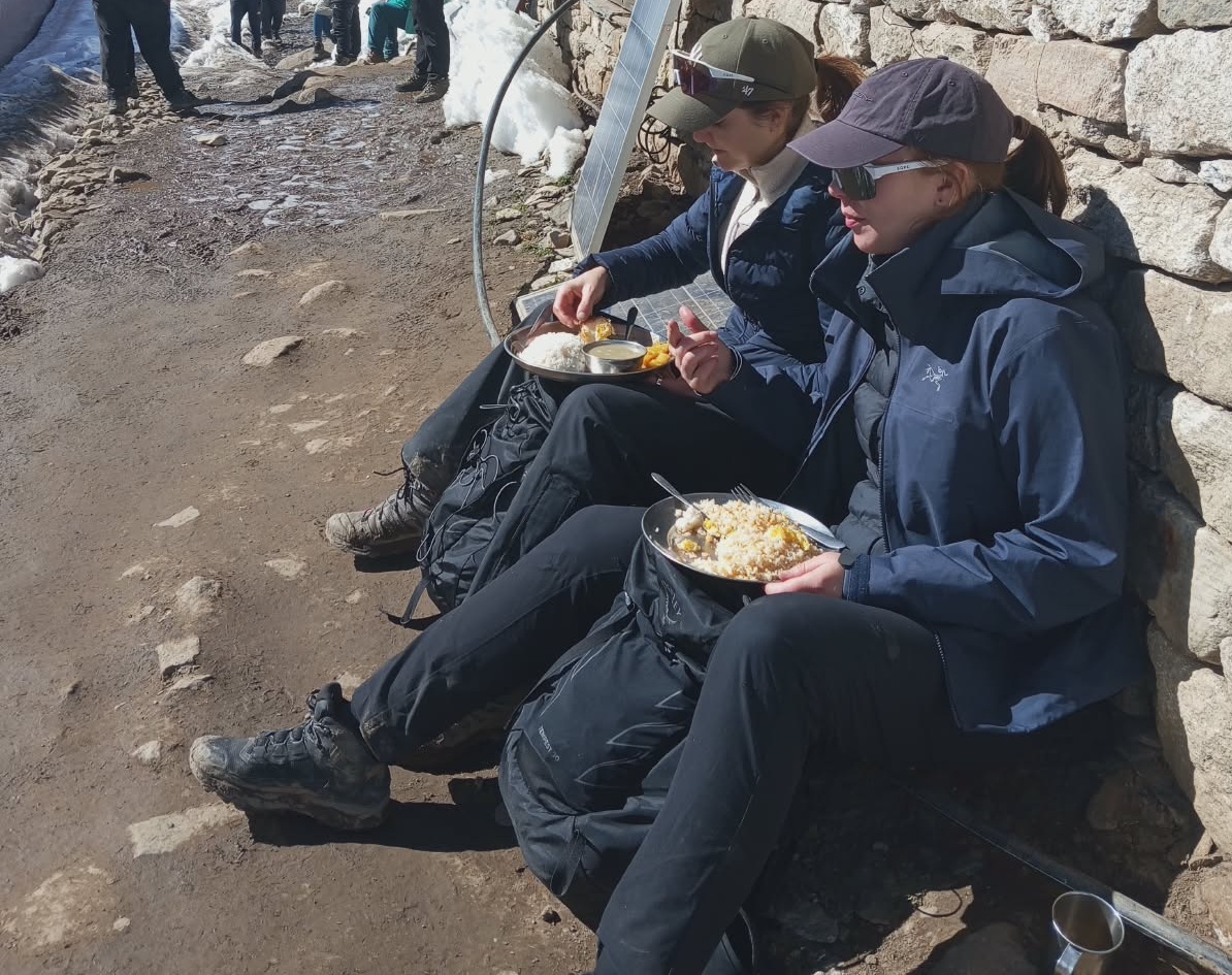 Our clients enjoying Meals ouside Teahouse