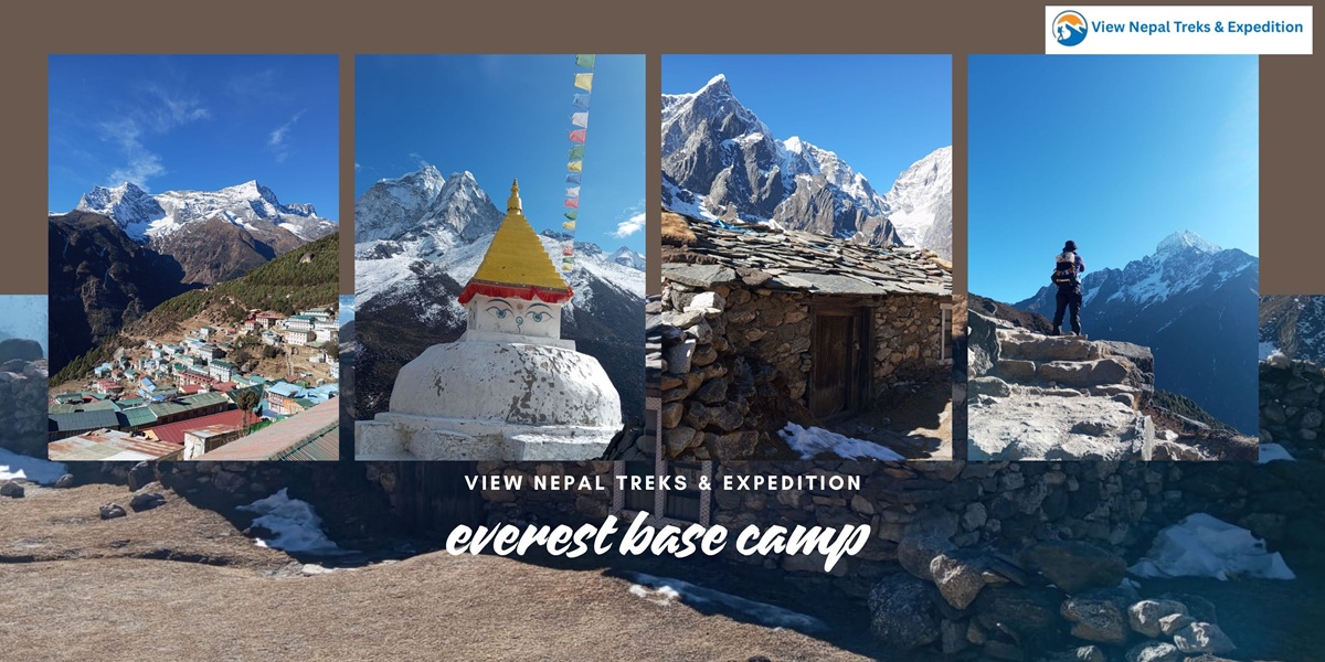 Deep Himalayan valley scenery along Everest Base Camp Trek trail