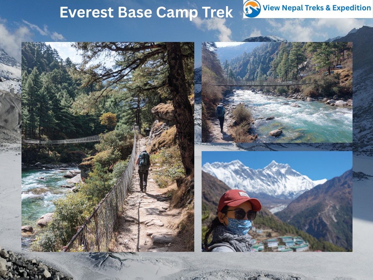 Everest Base Camp trail with Khumbu Glacier in the Everest region of Nepal - Everest Base Camp trek
