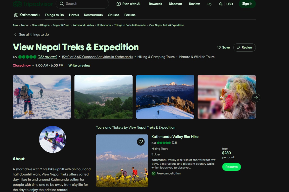 View Nepal Treks Real Tripadvisor Reviews