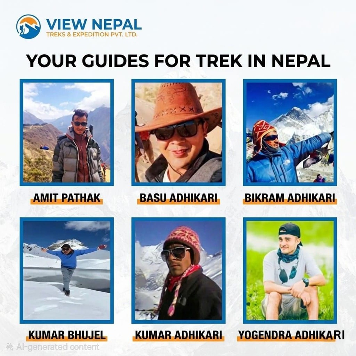 Guide for trekking in Nepal covering popular trekking regions