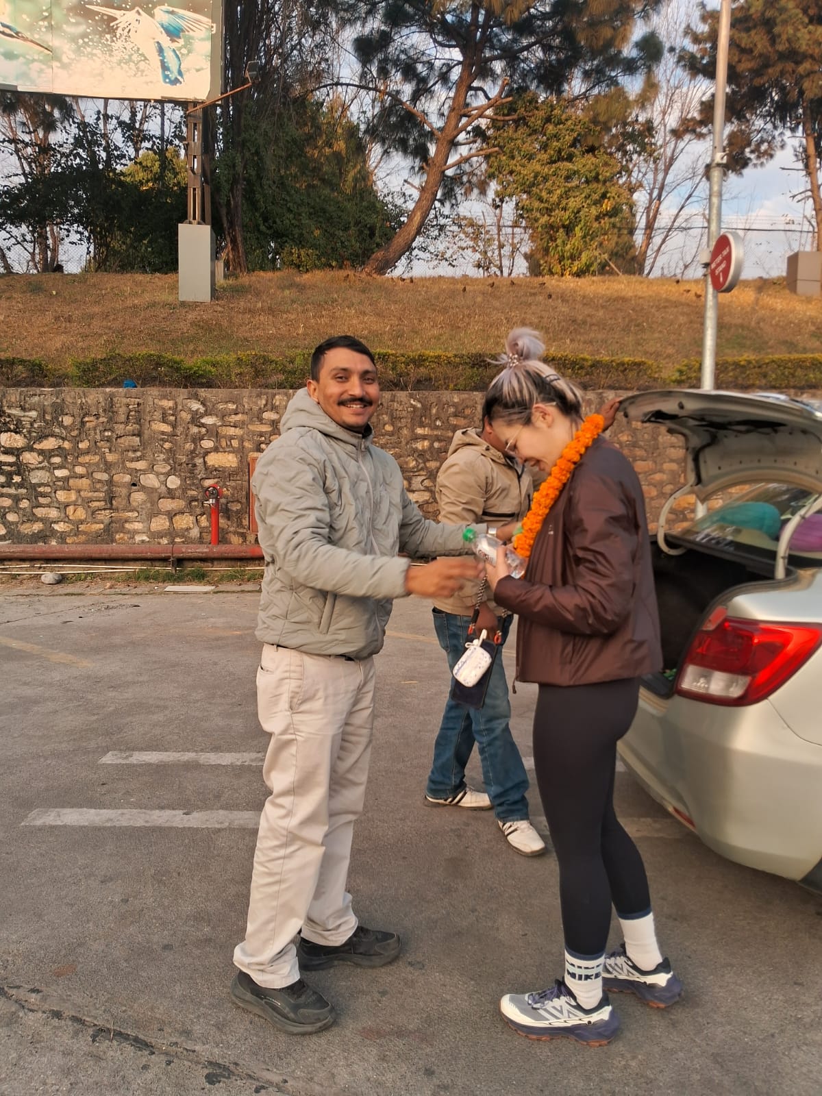 tourist welcome in Nepal Kathmandu Airport